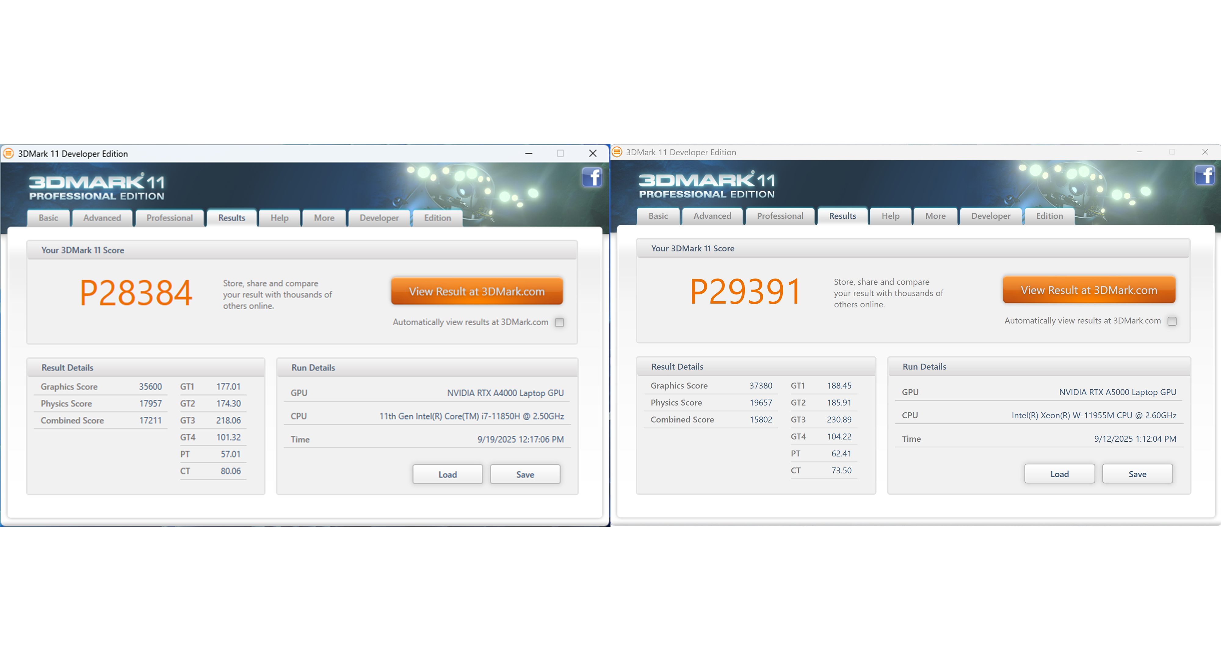 3DMark 11 RTX A5000